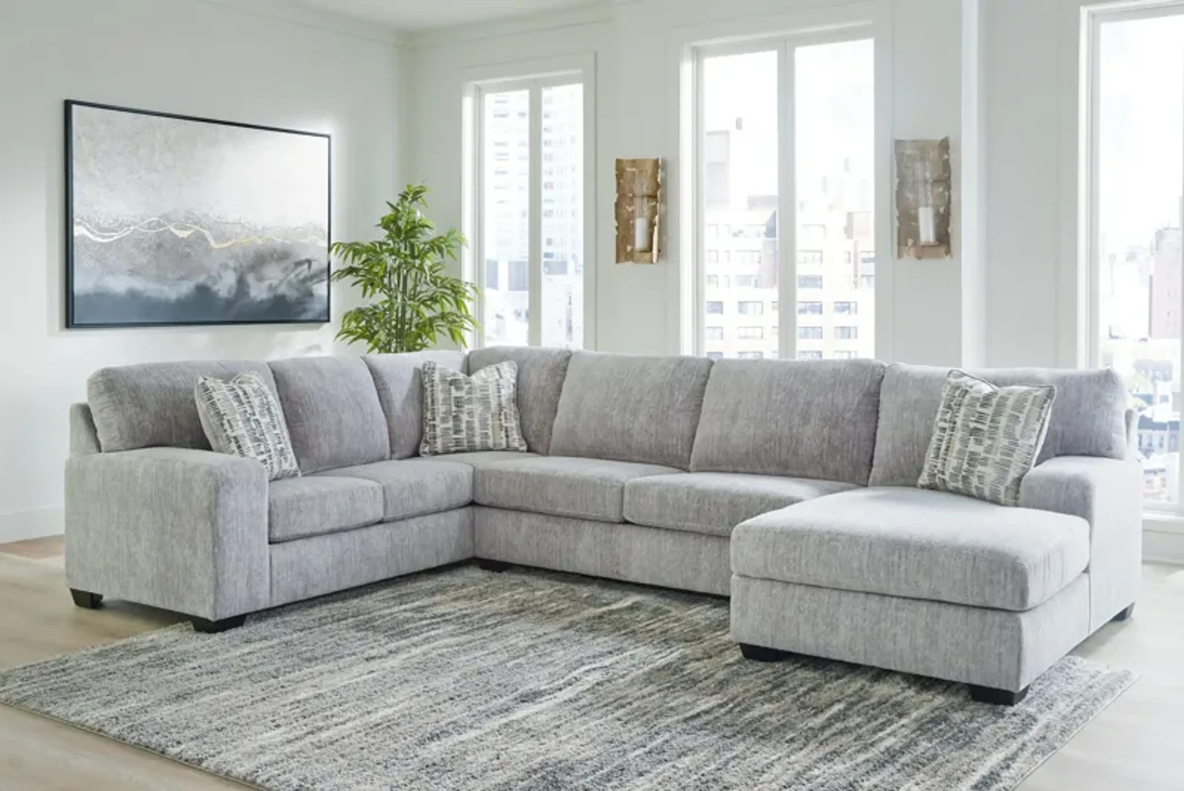 Broyhill Pembrey Sectional And Ottoman American Signature