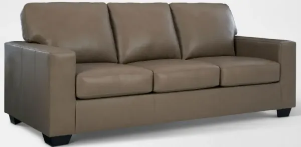 Broyhill Kintaro Leather Sofa - Bisque