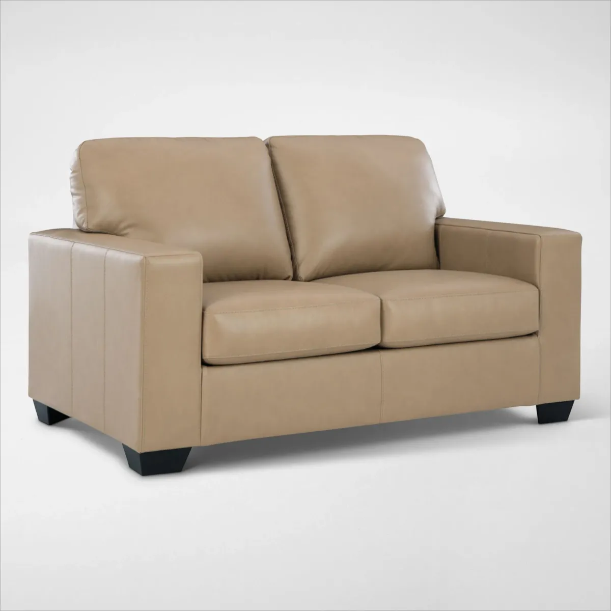 Broyhill Kintaro Leather Loveseat - Putty