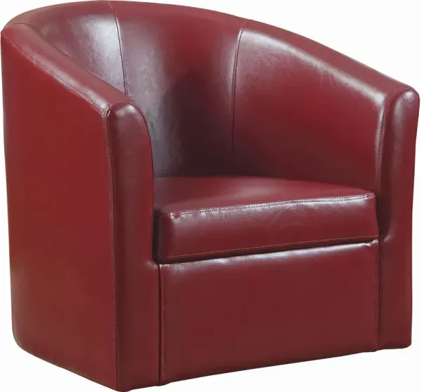 Tesoro Swivel Accent Chair - Red