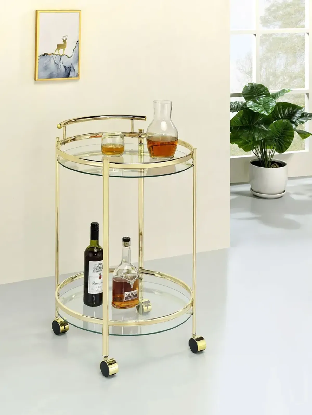 Irene Bar Cart - Brass