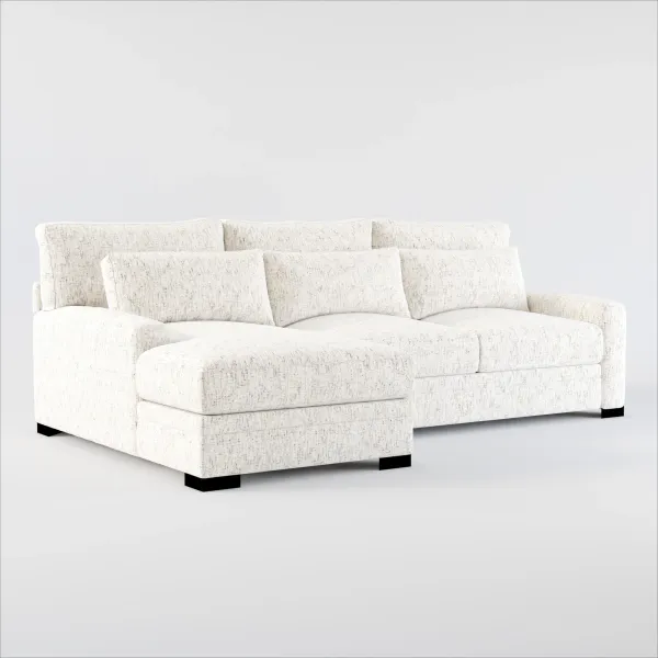 Boston Foam Comfort Sectional - Haley Oyster