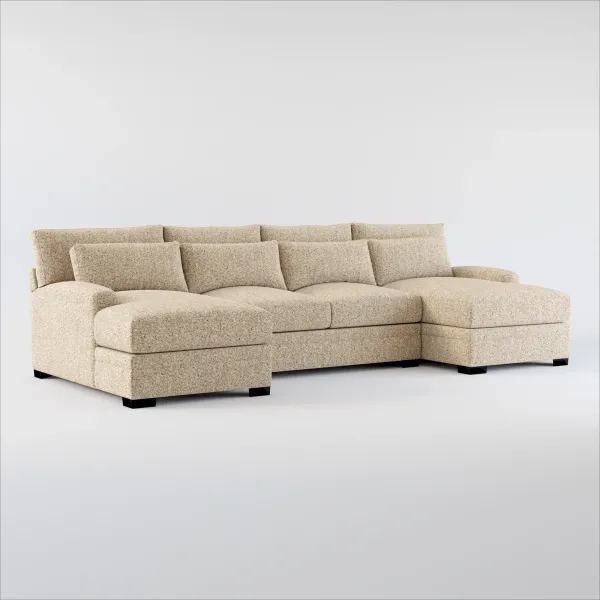 Boston Foam Comfort Sectional - Haley Sand