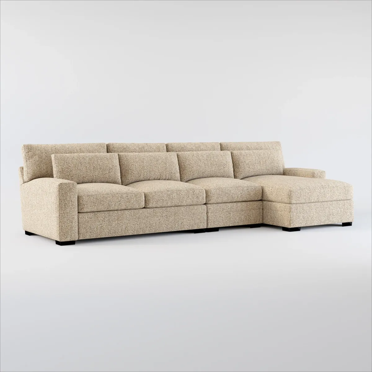 Boston Hybrid Comfort Sectional - Haley Sand