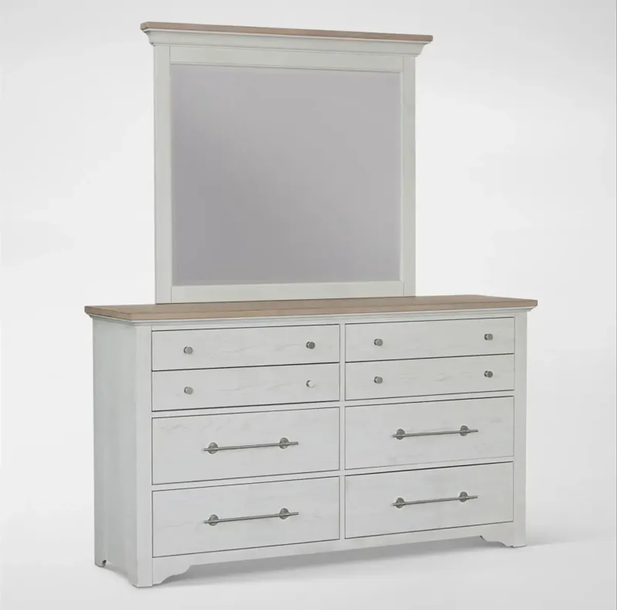 Cape May Dresser and Mirror - Two Tone