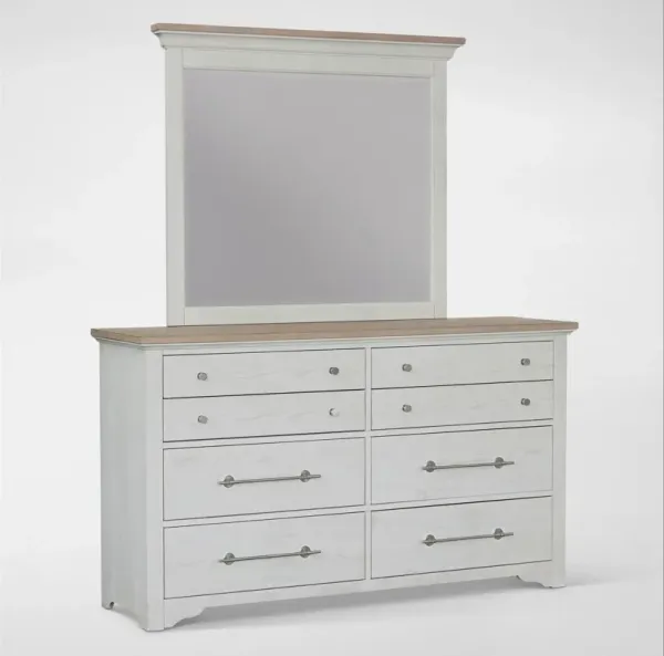 Cape May Dresser and Mirror - Two Tone