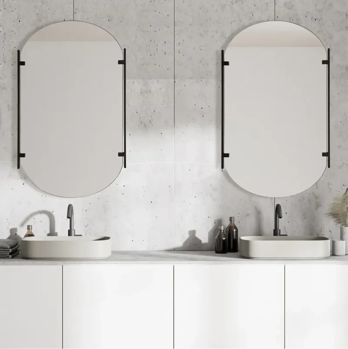 Kollyns Wall Mirror - Satin Black
