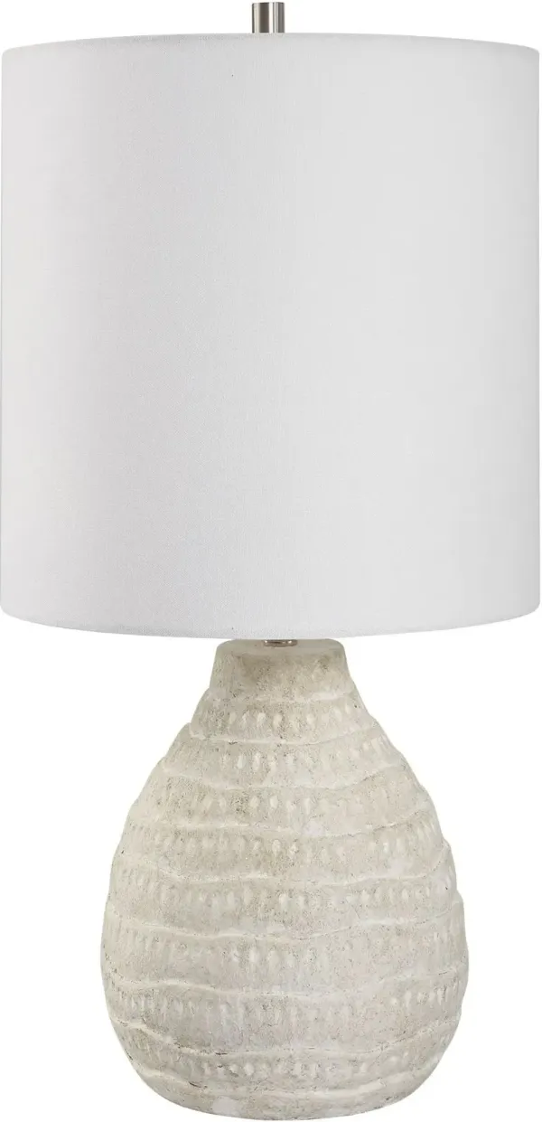 Evren Table Lamp - Whitewashed