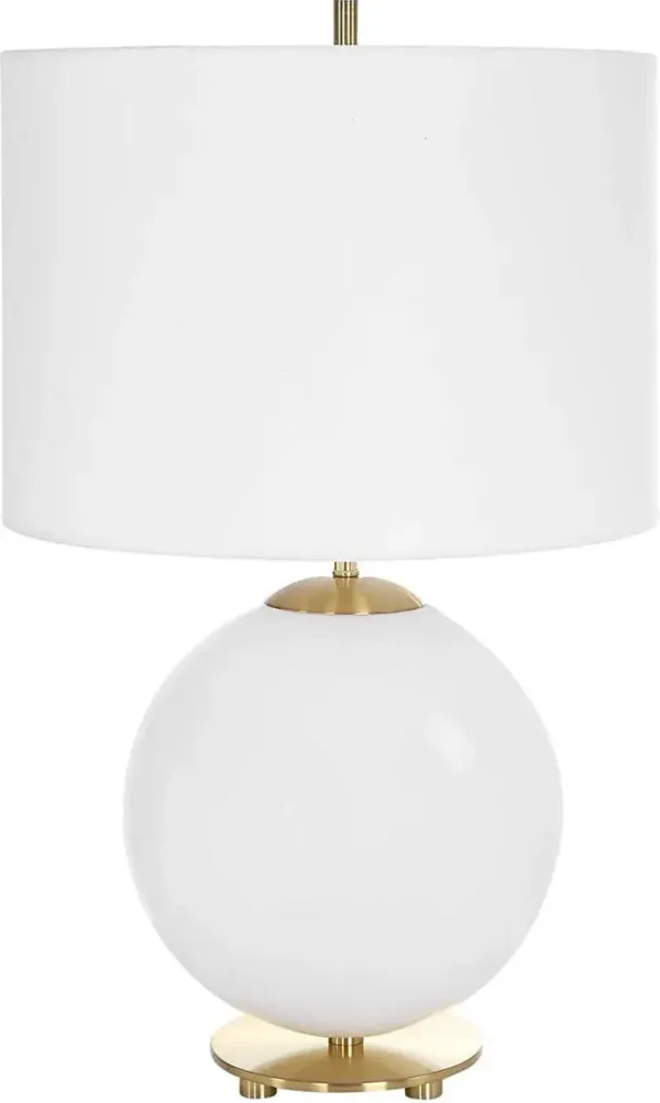 Mildred Table Lamp - White/Gold