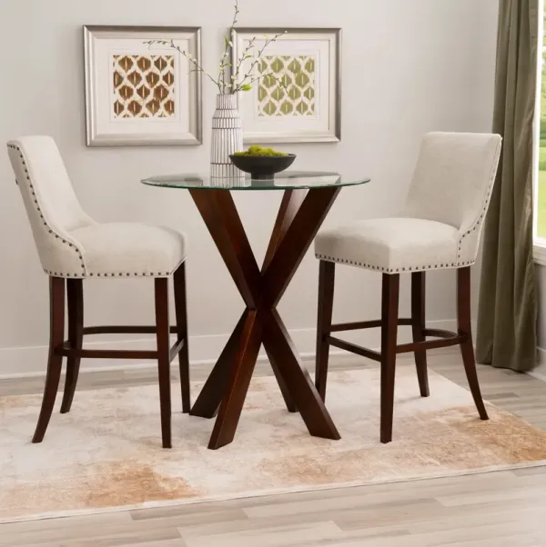 Whitaker Pub Table and 2 Upholstered Stools