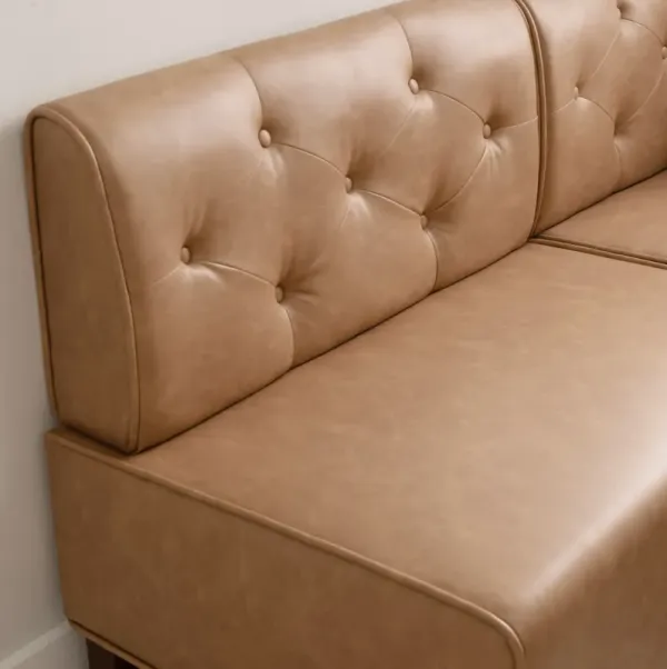 Whitaker Dining Table and Vegan Leather Banquette