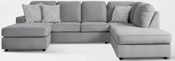 Signature Design by Ashley Zaya 2-Piece Sectional - Gray