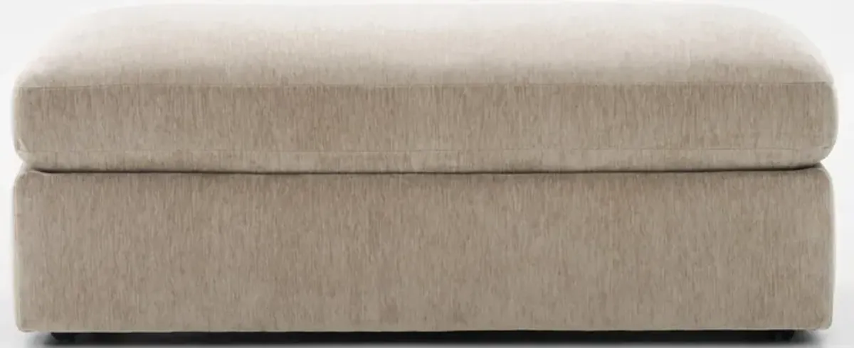 Sasha Foam Comfort Ottoman - Luscious Champagne