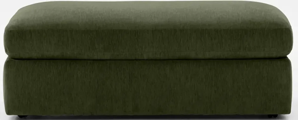Sasha Foam Comfort Ottoman - Luscious Green