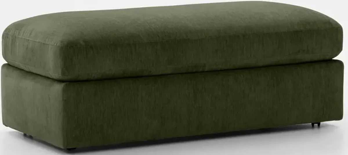 Sasha Foam Comfort Ottoman - Luscious Green