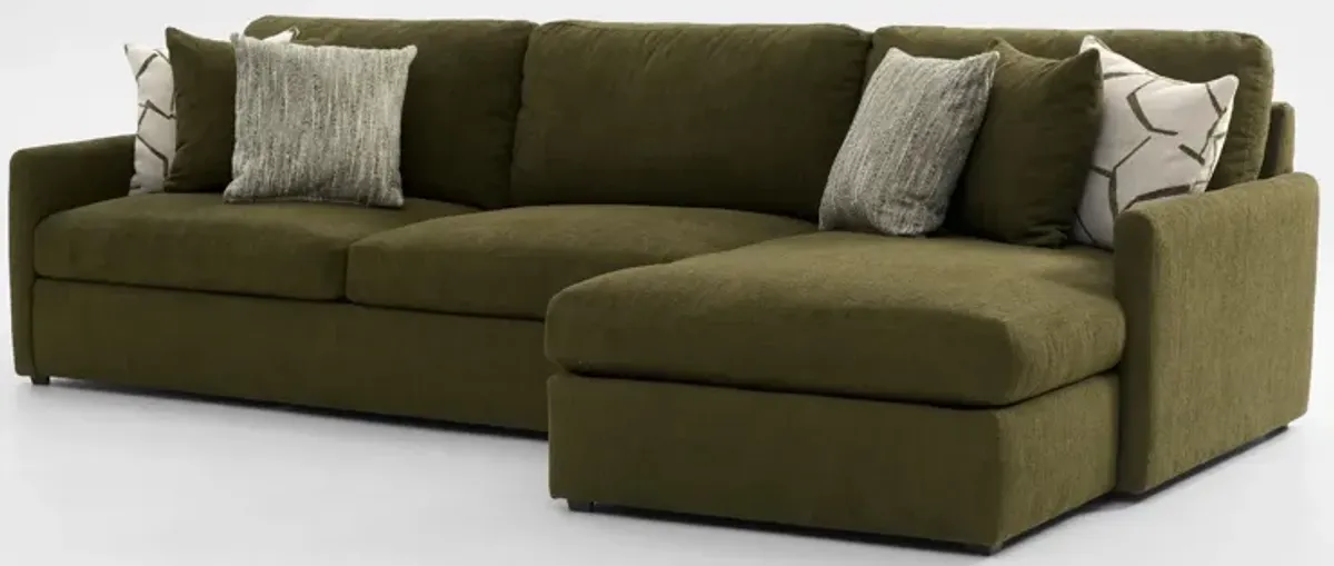 Jaden Hybrid Comfort Sectional - Expedition Olive