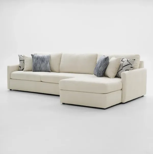 Jaden Foam Comfort Sectional - Expedition Opal