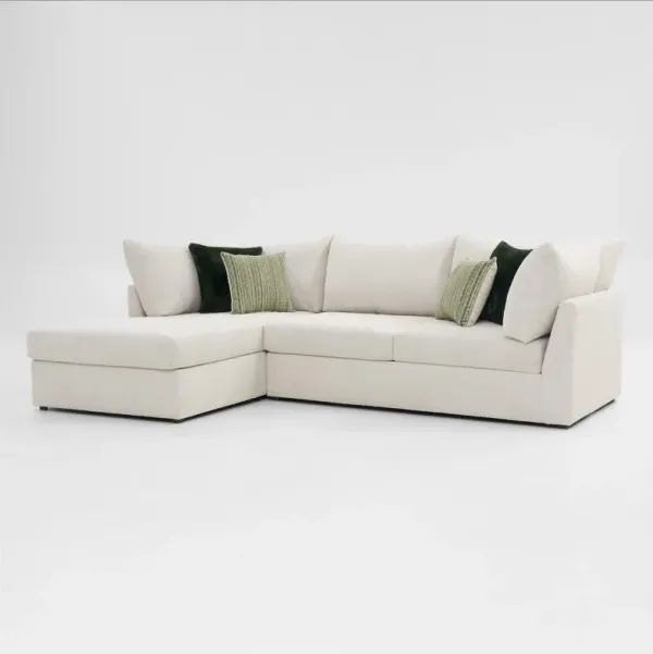 Dylan 2-Piece Sectional with Chaise - Ivory