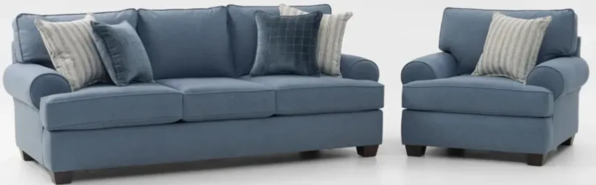 Camden Sofa and Chair  - Blue