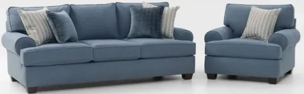 Camden Sofa and Chair  - Blue