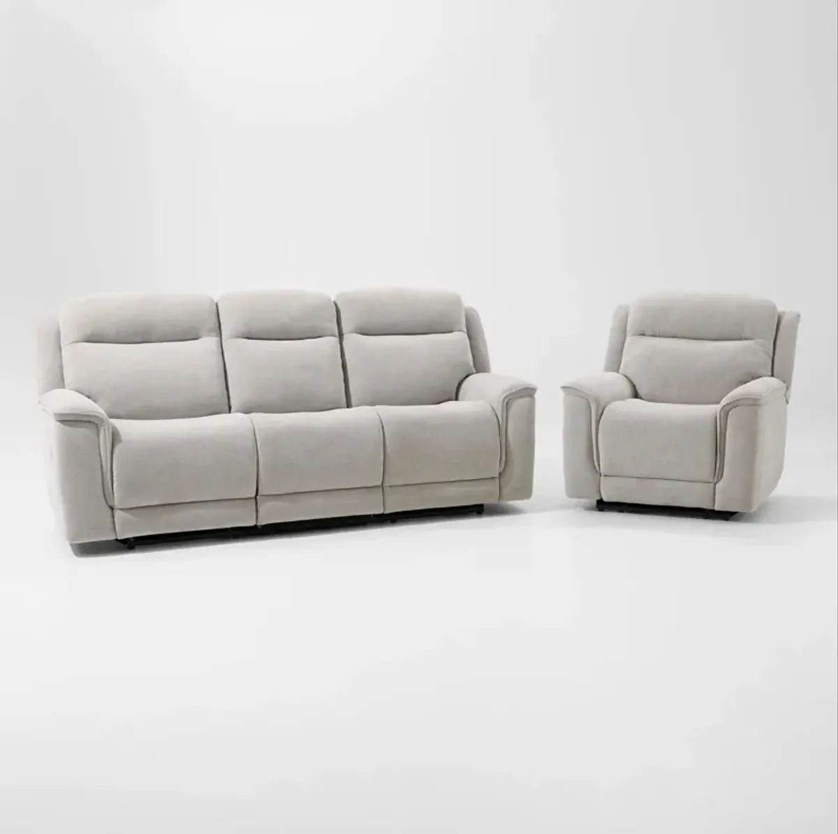Alto Manual Reclining Sofa and Recliner - Cement