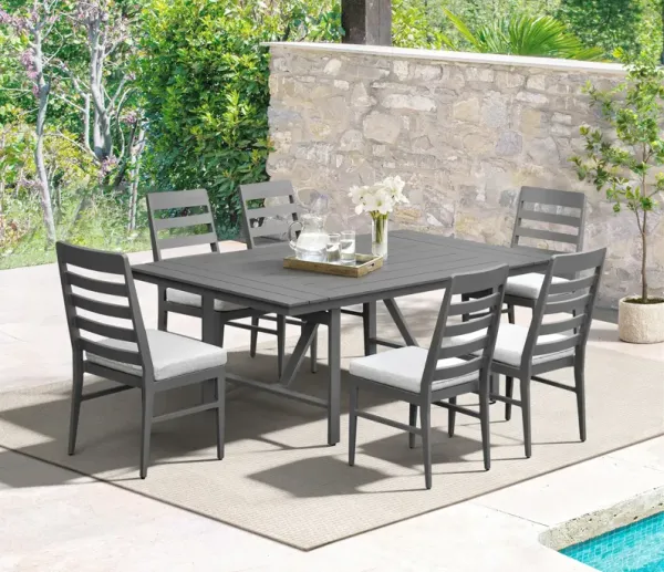 Yarmouth Outdoor Dining Table and 6 Panel Chairs