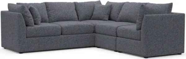 The Pitt Foam Comfort Sectional - Haley Navy