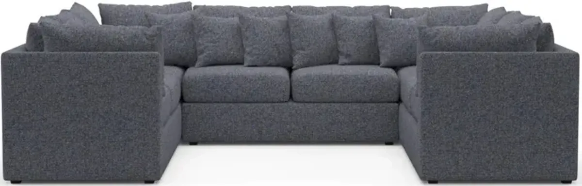 The Pitt Foam Comfort Sectional - Haley Navy