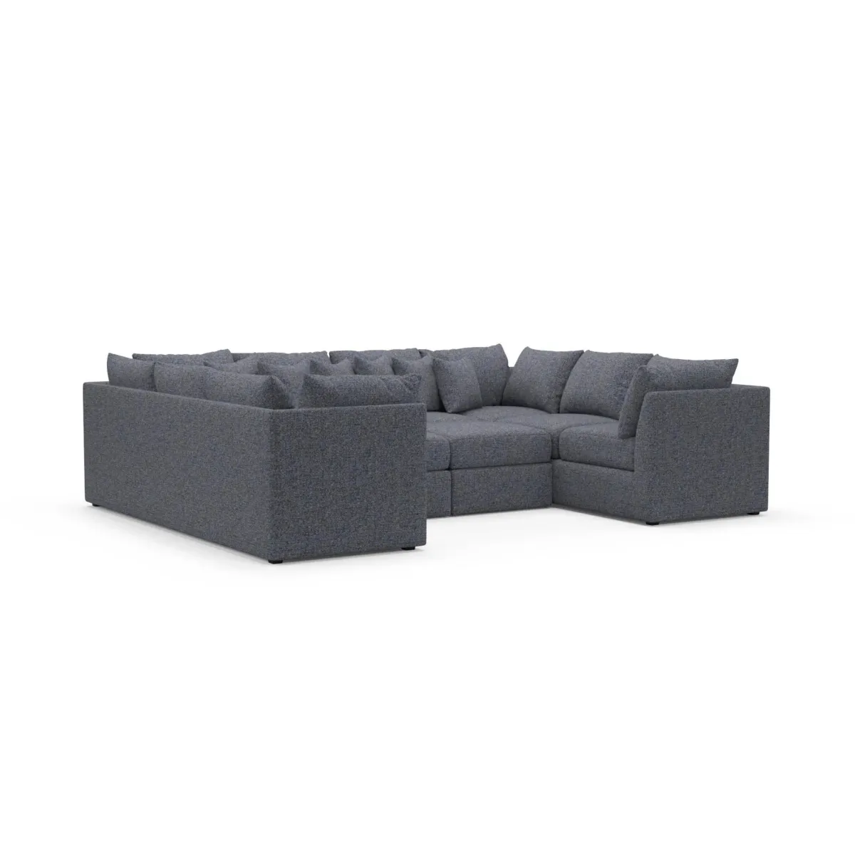 The Pitt Foam Comfort Sectional - Haley Navy