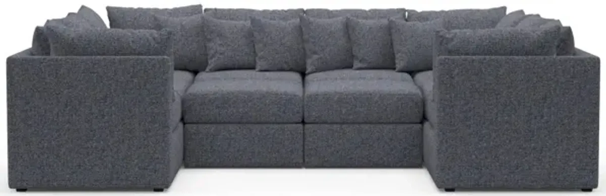 The Pitt Foam Comfort Sectional - Haley Navy