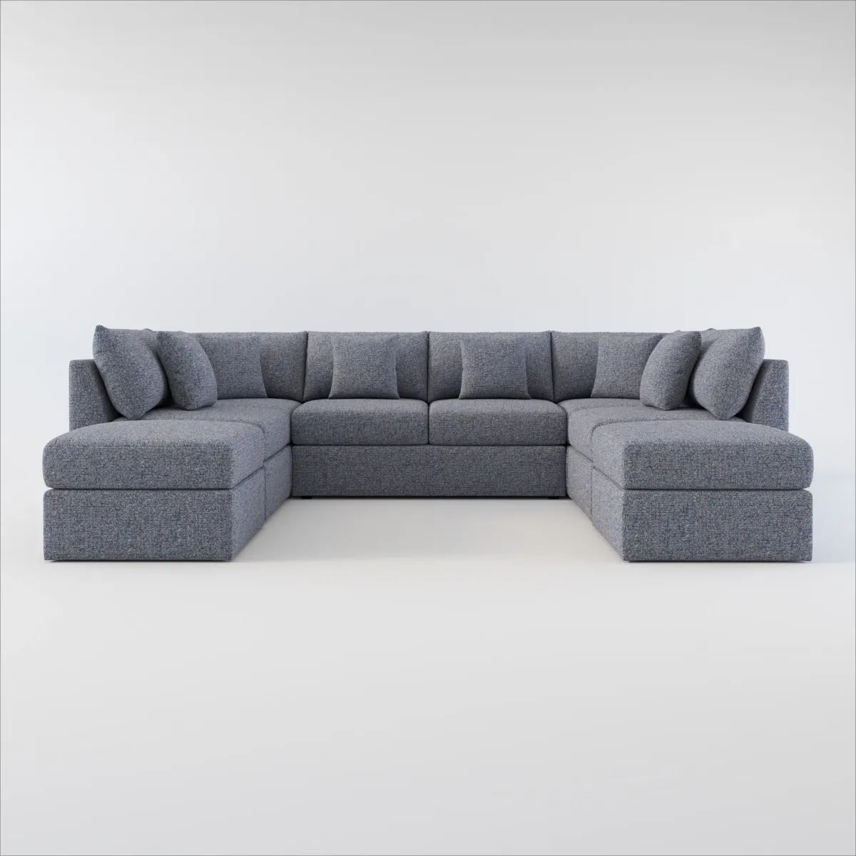 The Pitt Foam Comfort Sectional - Haley Navy