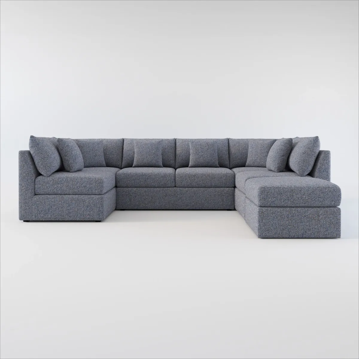 The Pitt Hybrid Comfort Sectional - Haley Navy