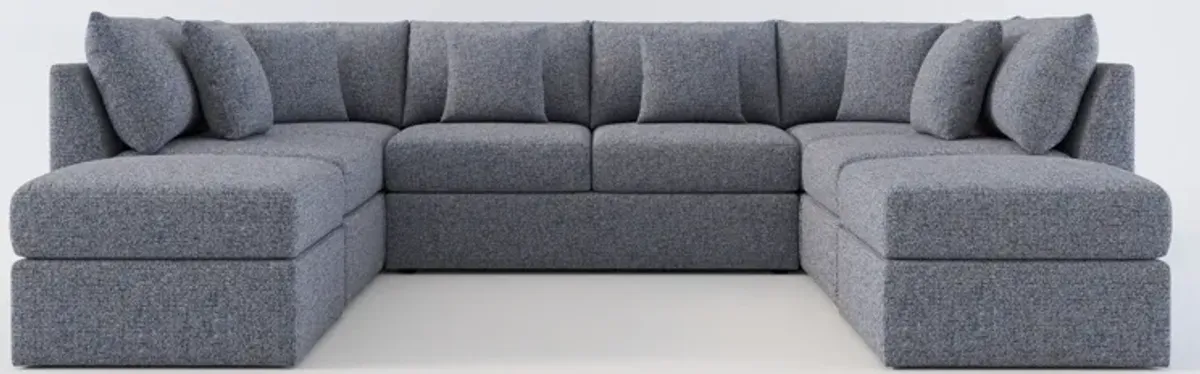 The Pitt Hybrid Comfort Sectional - Haley Navy