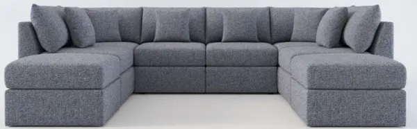 The Pitt Hybrid Comfort Sectional - Haley Navy