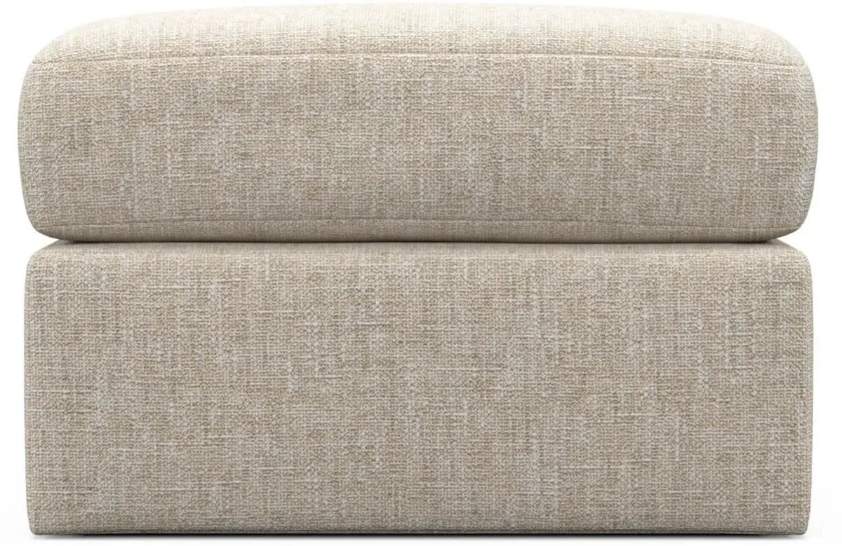 The Pitt Hybrid Comfort Ottoman - Haley Ivory