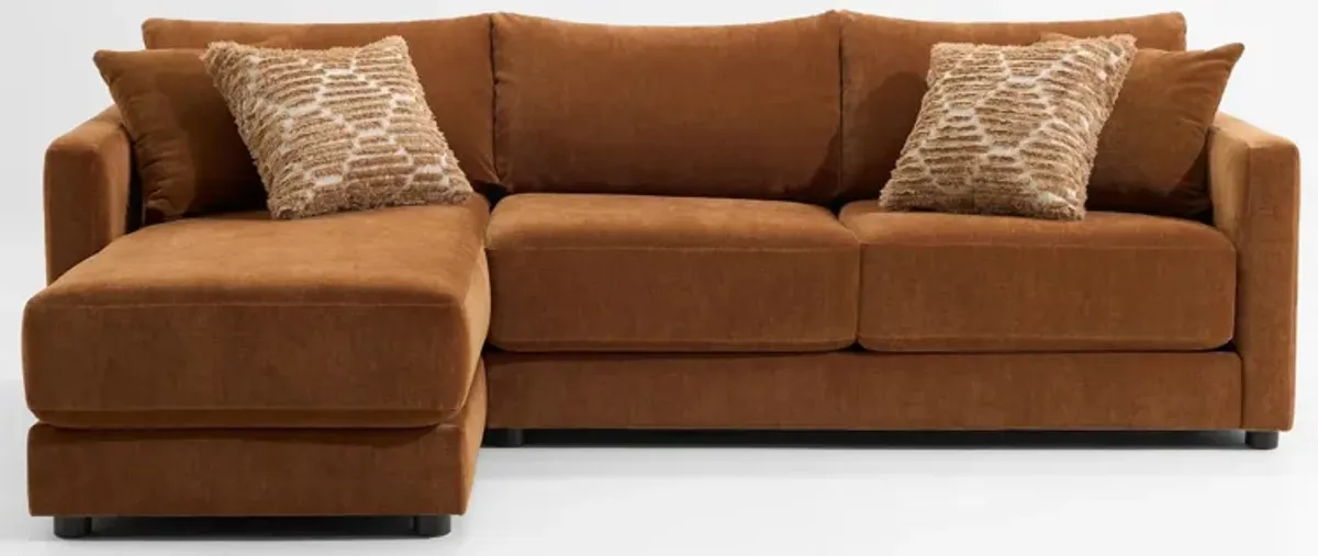 Dr. Mod 2-Piece Sectional with Chaise  - Rust