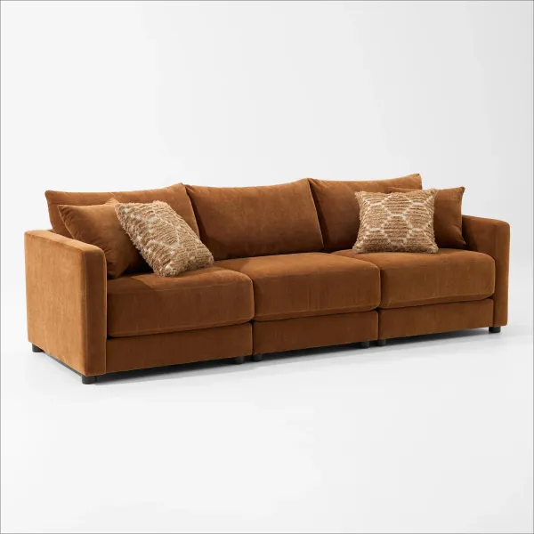Dr. Mod 3-Piece Sofa  - Rust