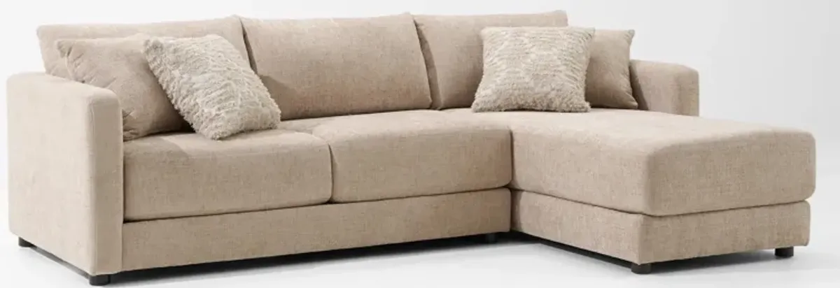 Dr. Mod 2-Piece Sectional with Chaise  - Sand