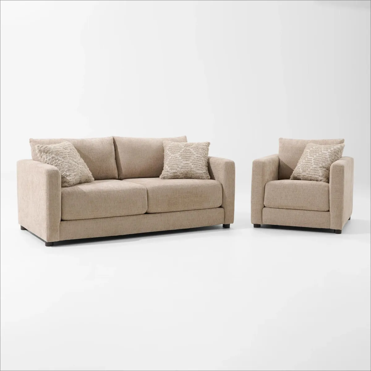 Dr. Mod Apartment Sofa and Chair - Sand