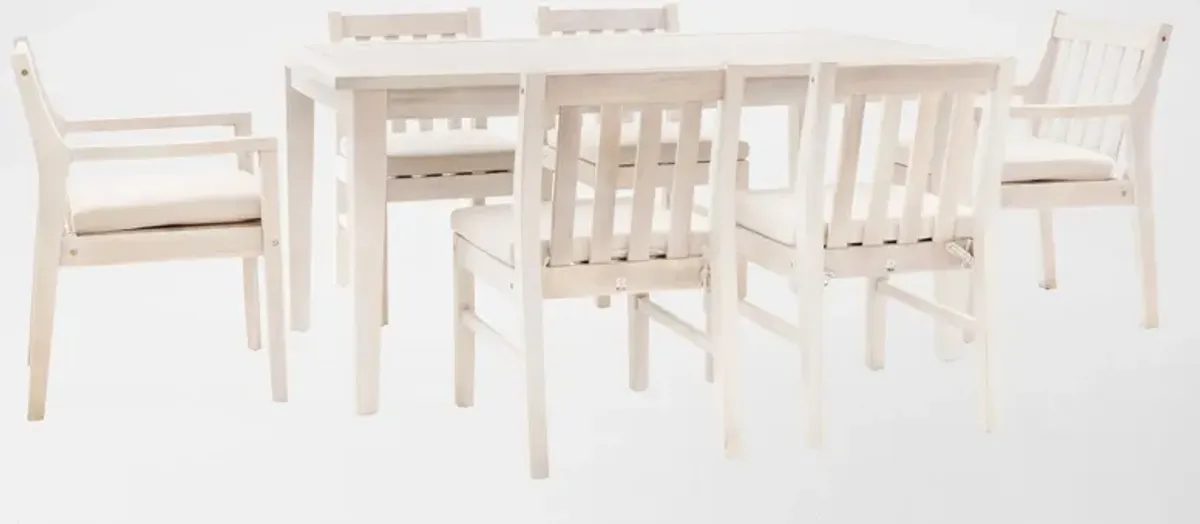 Annotto Bay Outdoor Dining Table, 2 Armchairs and 4 Sidechairs