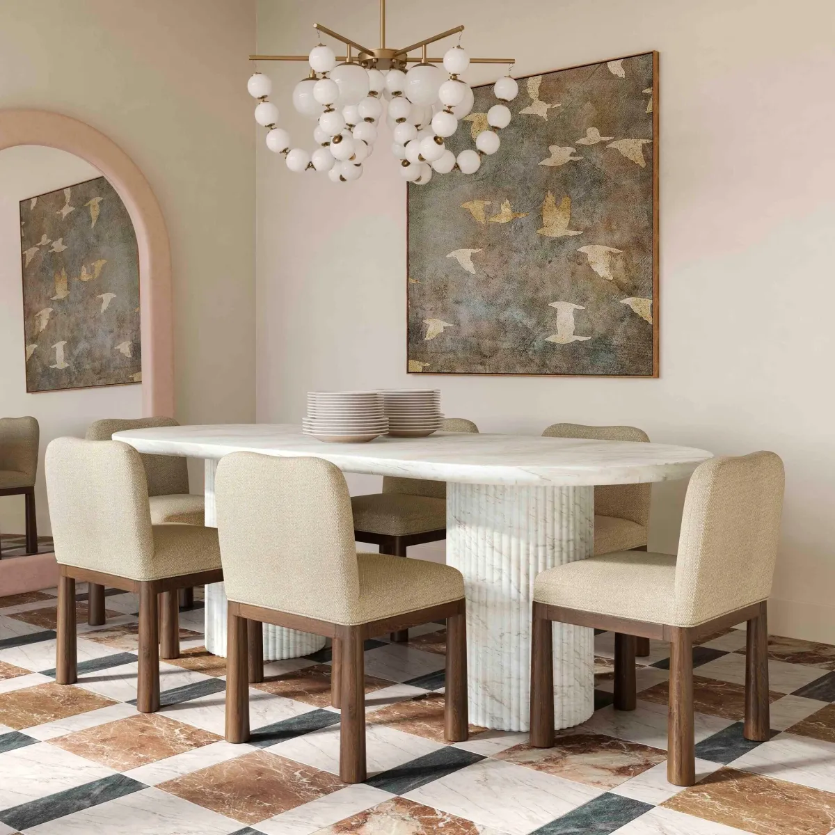 Arcadia Indoor/Outdoor Dining Table - White