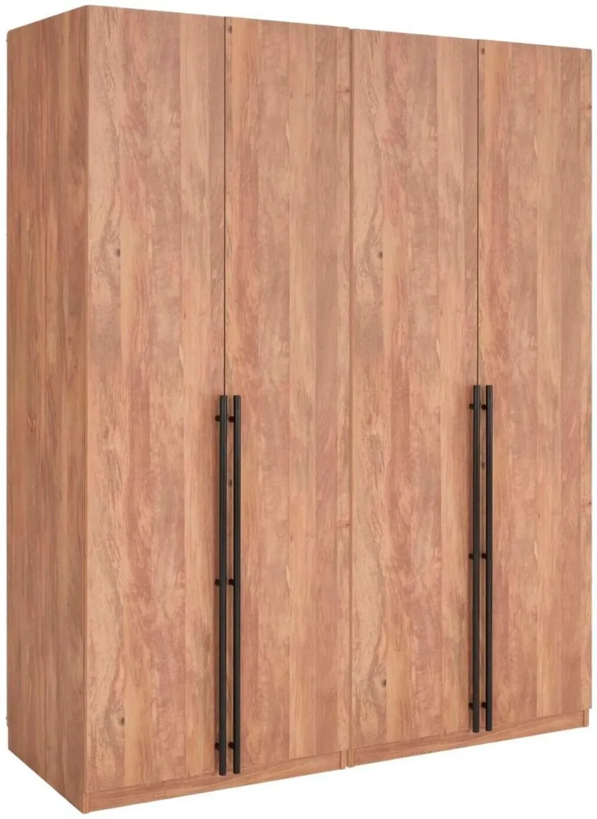 Rian Set of 2 Wardrobe Closets  with 1 Hanging Rod, 3 Shoe Shelves, and 1 Basic Shelf - Brown