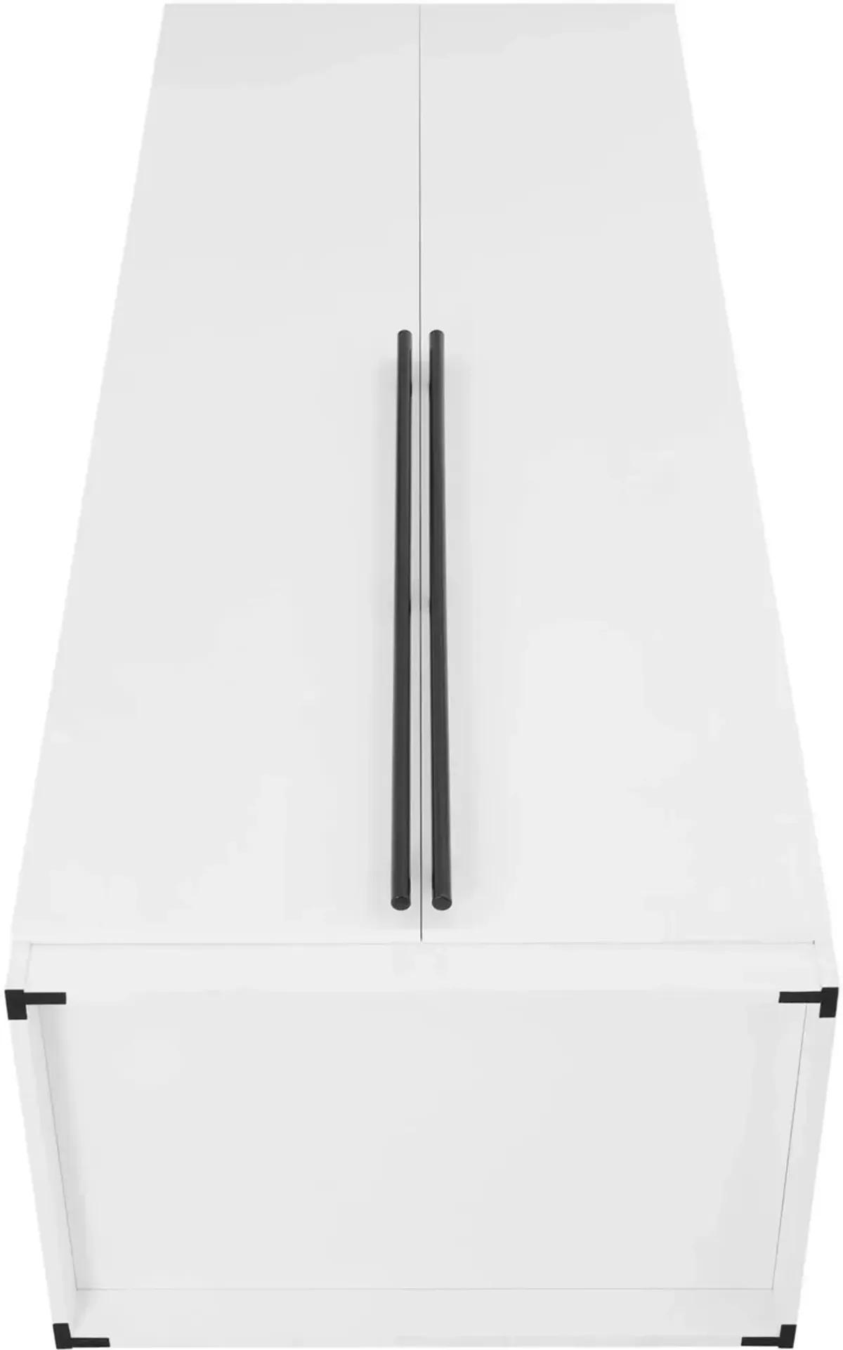 Rian Set of 3 Wardrobe Closets with 4 Shelves and 2 Drawers - White