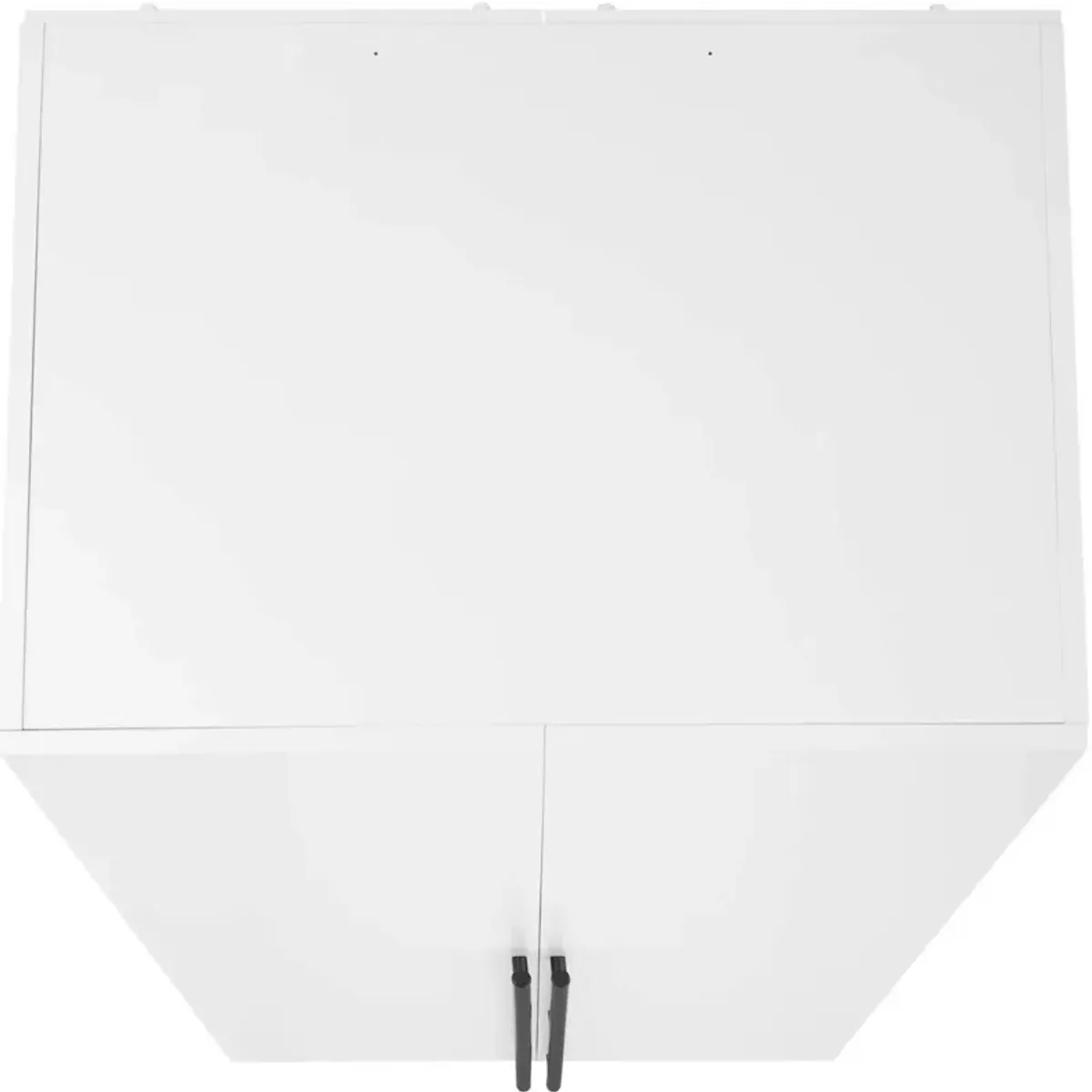 Rian Set of 2 Wardrobe Closest with 1 Hanging Rod, 4 Drawers and 5 Shelves - White