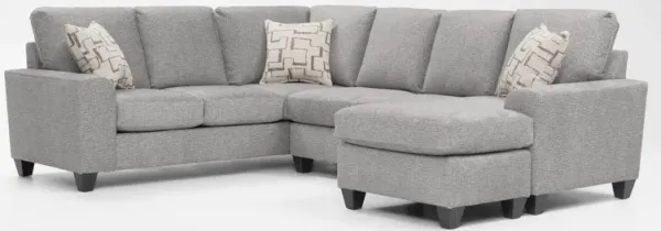 Canyon 2-Piece Sectional with Reversible Chaise - Gray