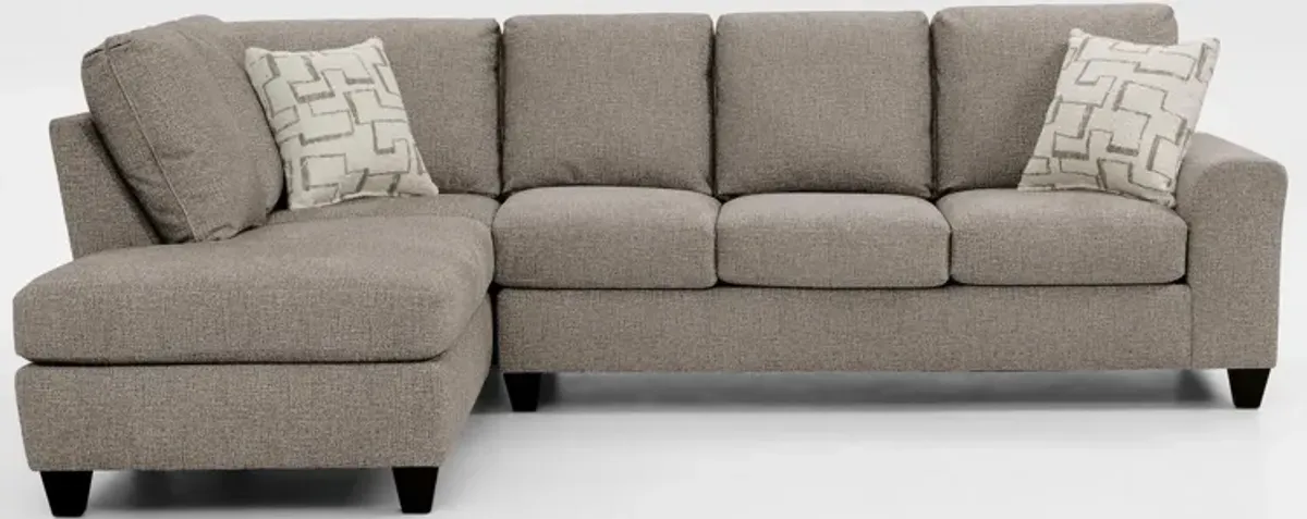 Canyon 2-Piece Sofa Sectional with Chaise - Taupe