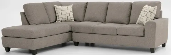 Canyon 2-Piece Sofa Sectional with Chaise - Taupe