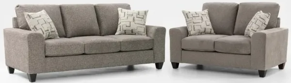 Canyon Sofa and Apartment Sofa Set - Taupe