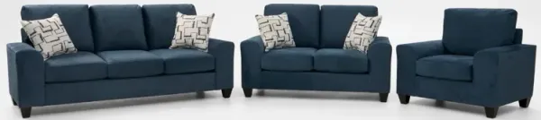 Canyon Sofa, Apartment Sofa and Chair Set - Navy