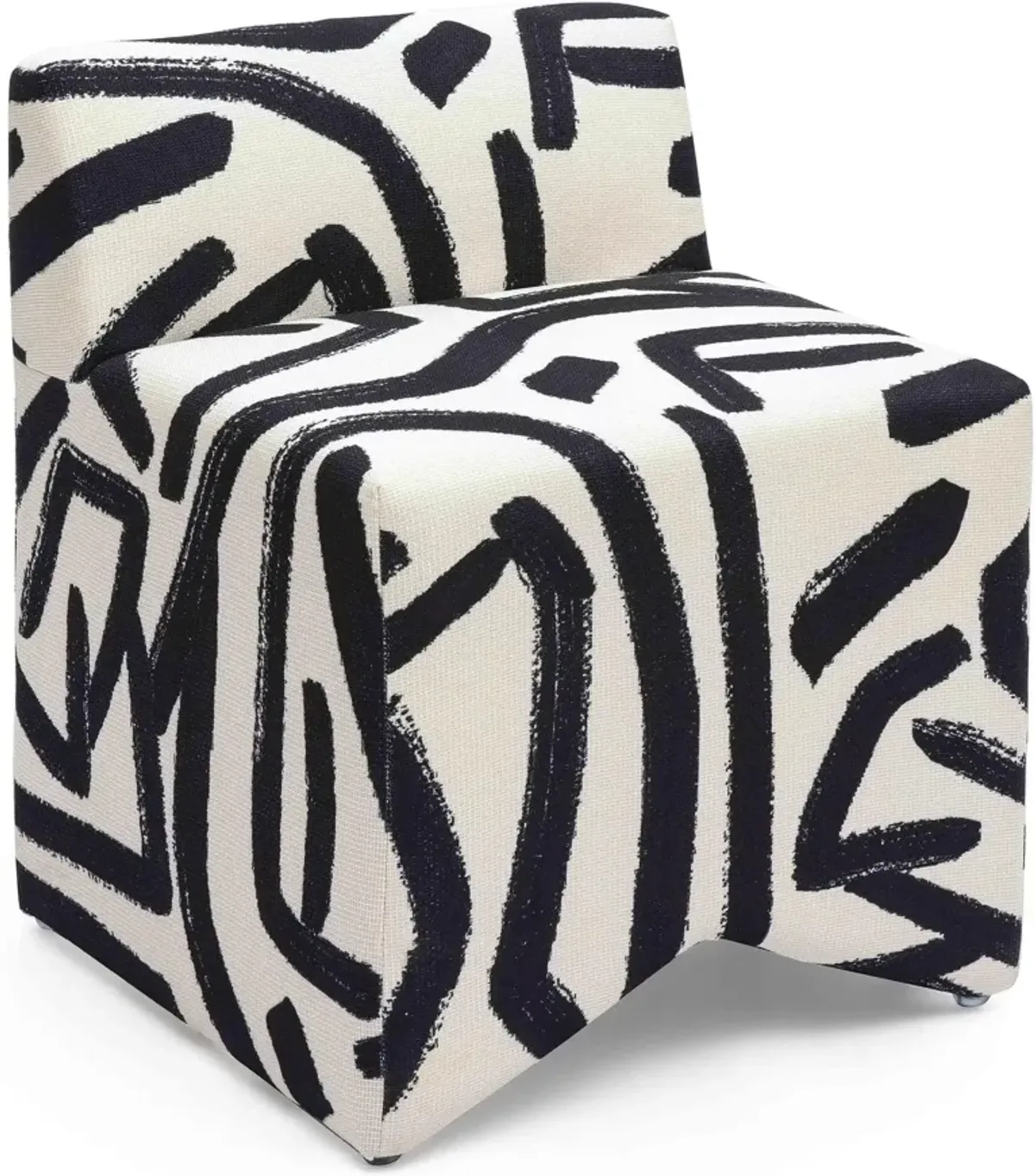 Makana Brushstroke Print Stool